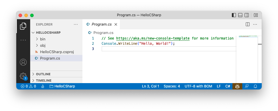 VS Code - HelloCSharp
